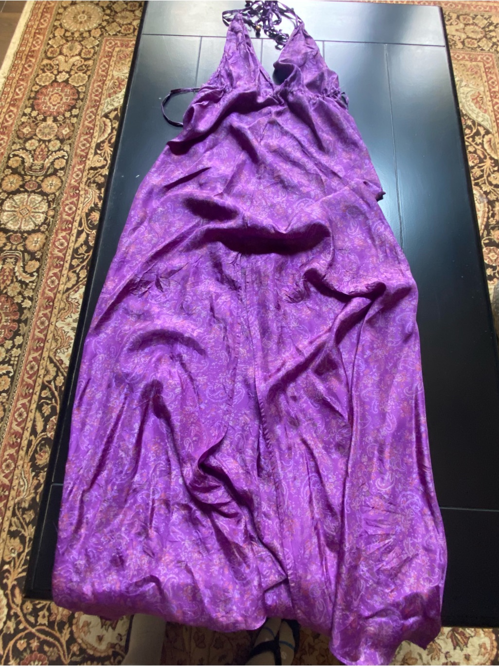 Calypso St. Barth Purple Paisley Floral Dress New With No Tags Size Medium